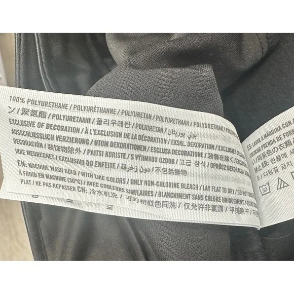 Abercombie & Fitch The 90's Curve Love Vegan Leather Ankle Straight Pant 29 NWOT - Picture 6 of 6